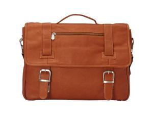 Piel Leather 3063 Flap - Over Soft Sided Brief - Saddle Piel Leather 3063 Flap - Over Soft Sided Brief - Saddle