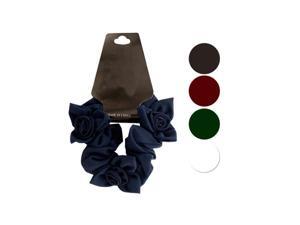 Bulk Buys BI638-72 Chiffon Scrunchi With Twisted Ruffle Flower Accents Bulk Buys BI638-72 Chiffon Scrunchi With Twisted Ruffle Flower Accents