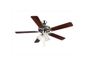 Monte Carlo BF3-BS 52 In. HomeBuilder III Fan - Brushed Steel Monte Carlo BF3-BS 52 In. HomeBuilder III Fan - Brushed Steel