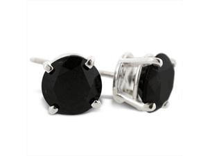 SuperJeweler 14K 1.5 Ct. Black Diamond Stud Earrings - White Gold SuperJeweler 14K 1.5 Ct. Black Diamond Stud Earrings - White Gold