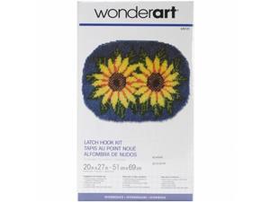 Caron 426125C Wonderart Latch Hook Kit 20 in. x 27 in.-Sunflower Caron 426125C Wonderart Latch Hook Kit 20 in. x 27 in.-Sunflower