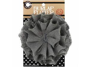 Canvas Corp BURFLWR-3031 Burlap Flower-Grey Canvas Corp BURFLWR-3031 Burlap Flower-Grey