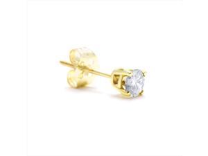 SuperJeweler 14K 0.38 Ct. Classic Single Diamond Stud Earring - Yellow Gold SuperJeweler 14K 0.38 Ct. Classic Single Diamond Stud Earring - Yellow Gold