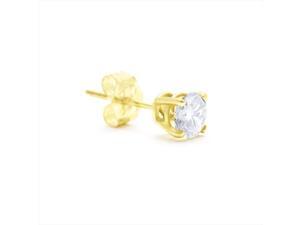 SuperJeweler 14K 0.5 Ct. Classic Single Diamond Stud Earring - Yellow Gold SuperJeweler 14K 0.5 Ct. Classic Single Diamond Stud Earring - Yellow Gold