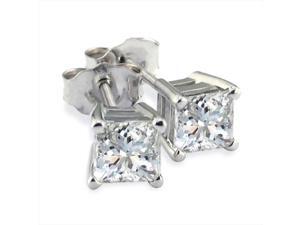 SuperJeweler 0.25 Ct. Our Finest Platinum Princess Diamond Stud Earrings SuperJeweler 0.25 Ct. Our Finest Platinum Princess Diamond Stud Earrings