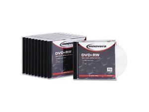 Innovera 46846 DVD-RW Discs, 4.7GB, 4x, with Slim Jewel Cases, Silver, 10-Pack Innovera 46846 DVD-RW Discs, 4.7GB, 4x, with Slim Jewel Cases, Silver, 10-Pack