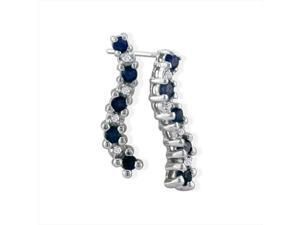SuperJeweler 10K 0.5 Ct. Sapphire Journey Diamond Earrings - White Gold SuperJeweler 10K 0.5 Ct. Sapphire Journey Diamond Earrings - White Gold