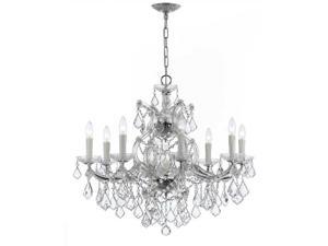 Crystorama Lighting 4408-CH-CL-MWP Maria Theresa 9 Light Clear Crystal Chrome Chandelier Crystorama Lighting 4408-CH-CL-MWP Maria Theresa 9 Light Clear Crystal Chrome Chandelier