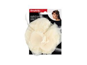 Bulk Buys WM520-48 Simplicity Lace-Feather Flower Accent Bulk Buys WM520-48 Simplicity Lace-Feather Flower Accent