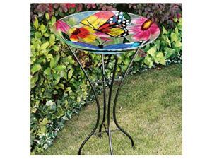 Gerson 2066210 26.5 in. Butterflies & Flowers Bird Bath Gerson 2066210 26.5 in. Butterflies & Flowers Bird Bath