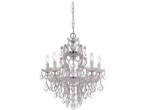 Crystorama Lighting 4435-CH-CL-SAQ Maria Theresa Chandelier - Polished Chrome Crystorama Lighting 4435-CH-CL-SAQ Maria Theresa Chandelier - Polished Chrome