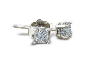 SuperJeweler 0.5 Ct. Princess Diamond Stud Earrings Platinum SuperJeweler 0.5 Ct. Princess Diamond Stud Earrings Platinum