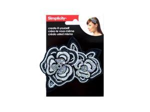 Bulk Buys WM415-96 Simplicity Embroidered Sequin Flower Headband Accent Bulk Buys WM415-96 Simplicity Embroidered Sequin Flower Headband Accent