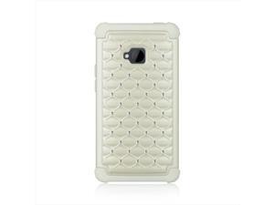 DreamWireless SCAHTCM7STDCKWT-WT HTC One M7 Compatible Hybrid Diamond Decor Case White Skin Plus White PC DreamWireless SCAHTCM7STDCKWT-WT HTC One M7 Compatible Hybrid Diamond Decor Case White Skin Plus White PC