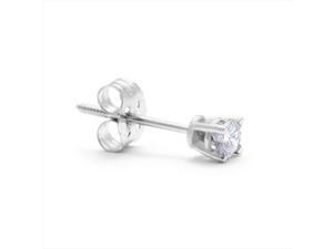 SuperJeweler 14K 0.25 Ct. Classic Single Diamond Stud Earring - White Gold SuperJeweler 14K 0.25 Ct. Classic Single Diamond Stud Earring - White Gold