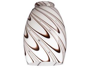 Westinghouse 8141000 2.5 x 1.75 in. Chocolate Drizzle Glass Shade, Pack of 4 Westinghouse 8141000 2.5 x 1.75 in. Chocolate Drizzle Glass Shade, Pack of 4