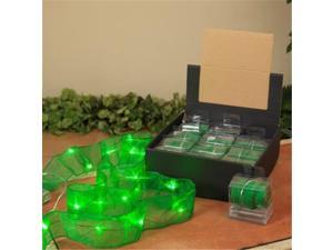 Gerson Compnay 92696 Christmas Ribbon with Green Micro LED Lights Gerson Compnay 92696 Christmas Ribbon with Green Micro LED Lights