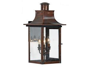 Quoizel Chalmers Traditional Aged Copper Large Wall Lantern Quoizel Chalmers Traditional Aged Copper Large Wall Lantern