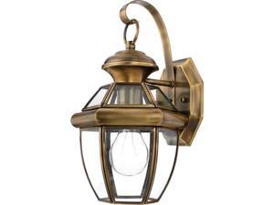 Quoizel Newbury Traditional AntiqueBrass Small Wall Lantern Quoizel Newbury Traditional AntiqueBrass Small Wall Lantern