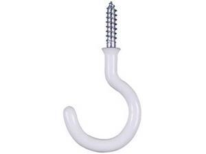 Stanley N248-450 2 Pack White Vinyl Coated Cup Hook - 1.5 in., Pack Of 5 Stanley N248-450 2 Pack White Vinyl Coated Cup Hook - 1.5 in., Pack Of 5
