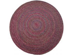 Rhody Rug SO45R072X072 Sophia 6 ft. Multicolor Indoor-Outdoor Round Braided Rug, Burgundy Red Rhody Rug SO45R072X072 Sophia 6 ft. Multicolor Indoor-Outdoor Round Braided Rug, Burgundy Red