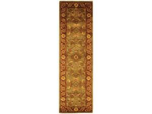 Safavieh GJ250A-220 2 ft. - 3 in. x 20 ft. Runner, Traditional Golden Jaipur Green And Rust Hand Tufted Rug Safavieh GJ250A-220 2 ft. - 3 in. x 20 ft. Runner, Traditional Golden Jaipur Green And Rust Hand Tufted Rug