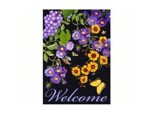 Toland Home and Garden TOL119488 Butterfly Vineyard Garden Flag Toland Home and Garden TOL119488 Butterfly Vineyard Garden Flag