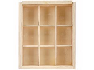 Multicraft Imports WS288 Wood Craft Natural DIY 9 - Window Keepsake Box - 4.75 x 5.75 in. Multicraft Imports WS288 Wood Craft Natural DIY 9 - Window Keepsake Box - 4.75 x 5.75 in.