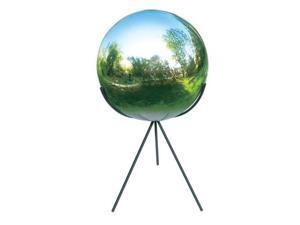 Rome B35-10 10 in. Stainless Steel Globe With Midcentury Pedestal Base Rome B35-10 10 in. Stainless Steel Globe With Midcentury Pedestal Base