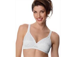 Playtex 4210 Cross Your Heart Stretch Foam-Lined Wirefree Bra Size 34C, White Playtex 4210 Cross Your Heart Stretch Foam-Lined Wirefree Bra Size 34C, White