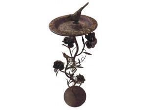Rome B91 Rose Pedestal Base, Wrought Iron With Rusty Gold Finish Rome B91 Rose Pedestal Base, Wrought Iron With Rusty Gold Finish