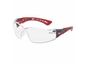 Bolle Safety 286-41080 Rush Plus Series Safety Glasses, Clear Polycarbonate Lenses, Red-Grey Temple Bolle Safety 286-41080 Rush Plus Series Safety Glasses, Clear Polycarbonate Lenses, Red-Grey Temple