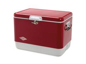 Coleman 3000003095 54 Quart Red Steel Belted Cooler Coleman 3000003095 54 Quart Red Steel Belted Cooler