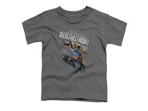 Trevco Jla-Deathstroke Retro Short Sleeve Toddler Tee, Charcoal - Medium 3T Trevco Jla-Deathstroke Retro Short Sleeve Toddler Tee, Charcoal - Medium 3T
