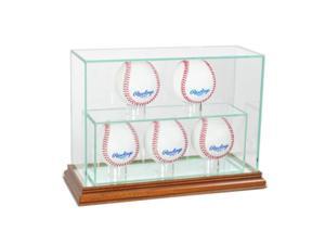 Perfect Cases 5UPBSB-W 5 Upright Baseball Display Case, Walnut Perfect Cases 5UPBSB-W 5 Upright Baseball Display Case, Walnut