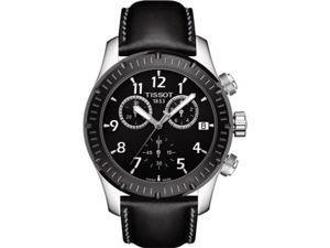 T0394172605700 Tissot V8 Chronograph Leather Mens Watch - Black T0394172605700 Tissot V8 Chronograph Leather Mens Watch - Black