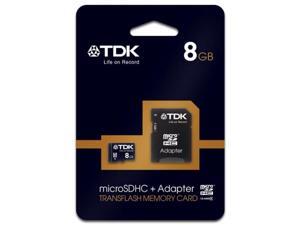 TDK MicroSDHC Memory Card 8GB 78537 Class 4 With SD Adapter TDK MicroSDHC Memory Card 8GB 78537 Class 4 With SD Adapter