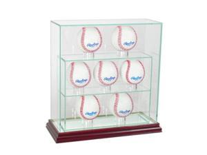 Perfect Cases 7UPBSB-C 7 Upright Baseball Display Case, Cherry Perfect Cases 7UPBSB-C 7 Upright Baseball Display Case, Cherry