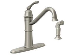 Moen 6486138 Single Handle High Arc Faucet, Stainless Steel Moen 6486138 Single Handle High Arc Faucet, Stainless Steel