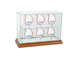 Perfect Cases 6UPBSB-W 6 Upright Baseball Display Case, Walnut Perfect Cases 6UPBSB-W 6 Upright Baseball Display Case, Walnut
