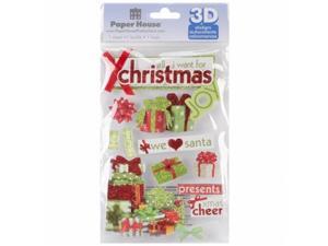 Paper House 3D Stickers-All I Want For Christmas Paper House 3D Stickers-All I Want For Christmas