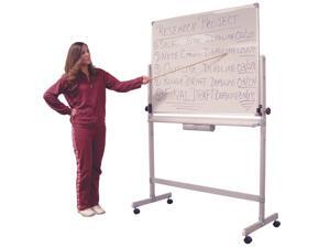 Luxor L340 48" W x 36" H Reversible Mobile Magnetic Dry Erase White Board Luxor L340 48" W x 36" H Reversible Mobile Magnetic Dry Erase White Board