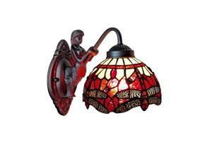 Amora Lighting Home Decorative AM097WL08 Tiffany Style Dragonfly Wall Sconce Lamp Fixture Amora Lighting Home Decorative AM097WL08 Tiffany Style Dragonfly Wall Sconce Lamp Fixture