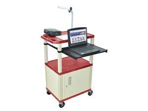 Luxor 42" Cart with Tuffy Cabinet-Red Luxor 42" Cart with Tuffy Cabinet-Red