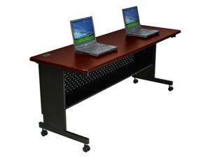Agility Series Rectangular Table 72w x 24d x 29-1/2h Mahogany/Black Agility Series Rectangular Table 72w x 24d x 29-1/2h Mahogany/Black