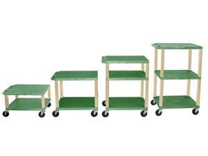 H.Wilson 3 Flat Shelf Rectangular Rolling Adjustable Height Multipurpose Lightweight Service Utility Tuffy AV Cart Casters Green Putty Legs H.Wilson 3 Flat Shelf Rectangular Rolling Adjustable Height Multipurpose Lightweight Service Utility Tuffy AV Cart Casters Green Putty Legs