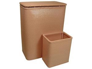 Redmon CHELSEA COLLECTION HAMPER AND MATCHING WASTEBASKET SET - Tea Rose Redmon CHELSEA COLLECTION HAMPER AND MATCHING WASTEBASKET SET - Tea Rose