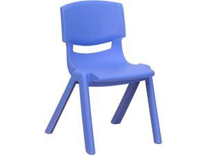 Flash Furniture Blue Plastic Stackable School Chair with 12'' Seat Height Flash Furniture Blue Plastic Stackable School Chair with 12'' Seat Height