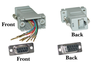 Offex Wholesale DB9 Female / RJ45 Modular Adapter - Color Gray Offex Wholesale DB9 Female / RJ45 Modular Adapter - Color Gray