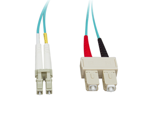 Cable Wholesale Fiber Optic Cable, LC / SC, Multimode, Duplex, 10-Gigabit Aqua, 50 / 125, 3 meter (13 foot) Cable Wholesale Fiber Optic Cable, LC / SC, Multimode, Duplex, 10-Gigabit Aqua, 50 / 125, 3 meter (13 foot)